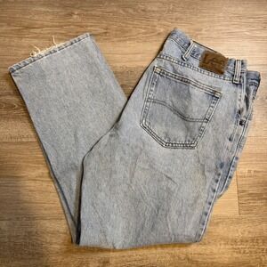 Lee Regular Fit Light Wash Denim Jeans Mens Size 36 x 29